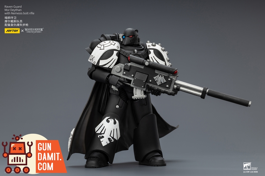 JoyToy JT03974 1/18 Warhammer The Horus Heresy Raven Guard Mor Deythan with Nemesis bolt rifle - View 3 JoyToy JT03974 1/18 Warhammer The Horus Heresy Raven Guard Mor Deythan with Nemesis bolt rifle - View 3