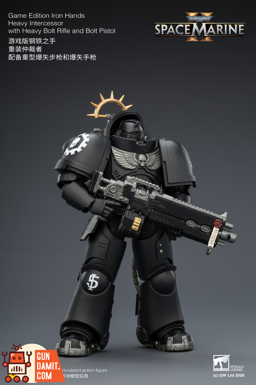 JoyToy JT03714 1/18 Warhammer 40K Game Edition Iron Hands Heavy Intercessor with Heavy Bolt Rifle and Bolt Pistol - View 3 JoyToy JT03714 1/18 Warhammer 40K Game Edition Iron Hands Heavy Intercessor with Heavy Bolt Rifle and Bolt Pistol - View 3