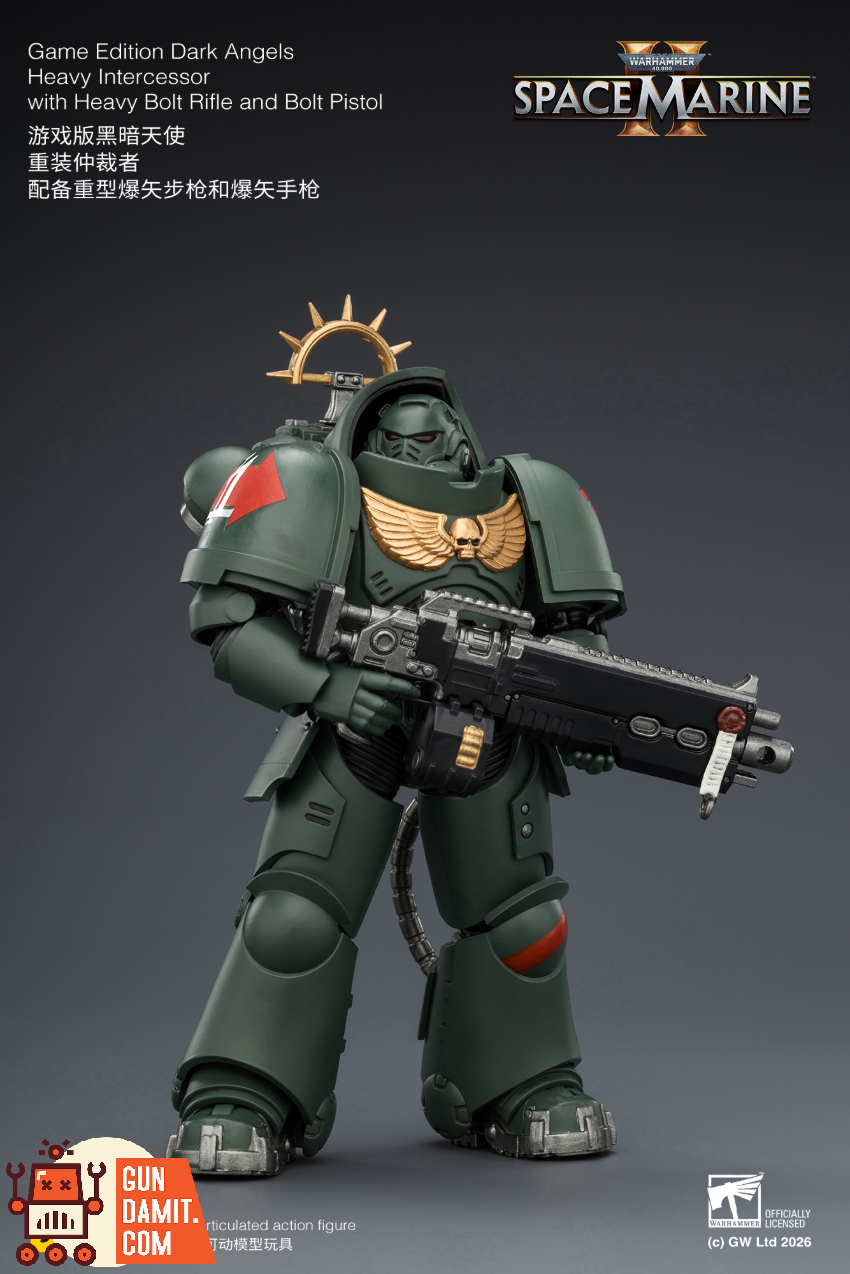 JoyToy JT03684 1/18 Warhammer 40K Game Edition Dark Angels Heavy Intercessor with Heavy Bolt Rifle and Bolt Pistol - View 3 JoyToy JT03684 1/18 Warhammer 40K Game Edition Dark Angels Heavy Intercessor with Heavy Bolt Rifle and Bolt Pistol - View 3