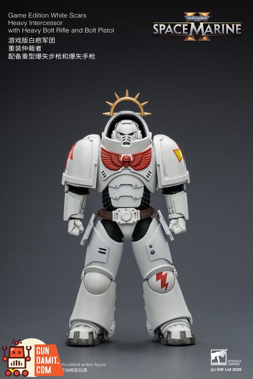 JoyToy JT03691 1/18 Warhammer 40K Game Edition White Scars Heavy Intercessor with Heavy Bolt Rifle and Bolt Pistol - View 1 JoyToy JT03691 1/18 Warhammer 40K Game Edition White Scars Heavy Intercessor with Heavy Bolt Rifle and Bolt Pistol - View 1