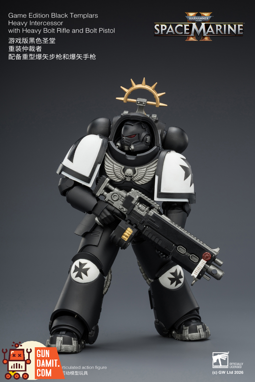 JoyToy JT03721 1/18 Warhammer 40K Game Edition Black Templars Heavy Intercessor with Heavy Bolt Rifle and Bolt Pistol - View 8 JoyToy JT03721 1/18 Warhammer 40K Game Edition Black Templars Heavy Intercessor with Heavy Bolt Rifle and Bolt Pistol - View 8