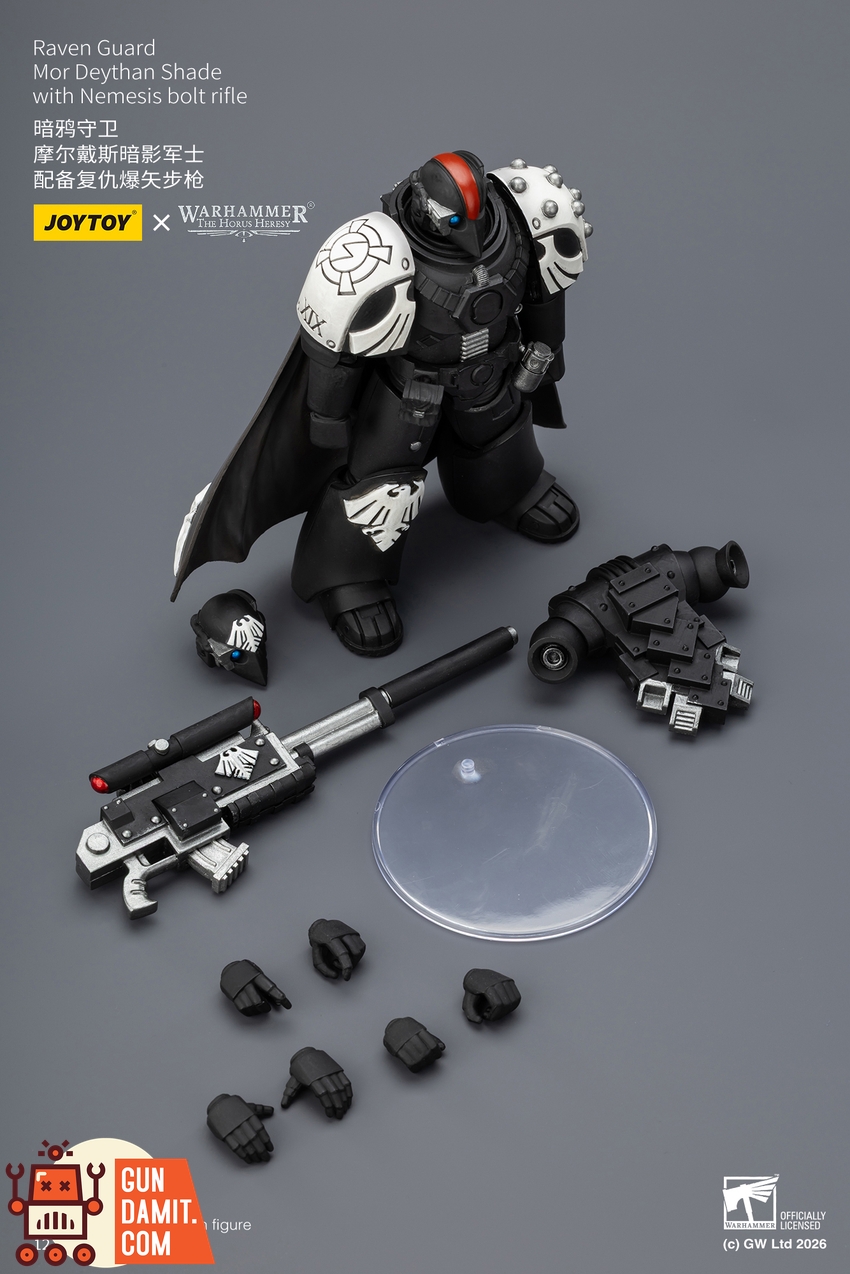 JoyToy JT03967 1/18 Warhammer The Horus Heresy Raven Guard Mor Deythan Shade with Nemesis bolt rifle - View 9 JoyToy JT03967 1/18 Warhammer The Horus Heresy Raven Guard Mor Deythan Shade with Nemesis bolt rifle - View 9