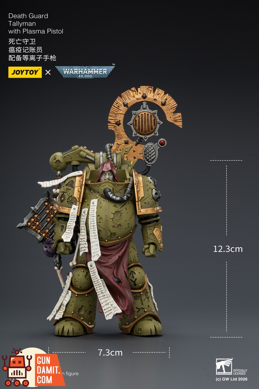 JoyToy JT04261 1/18 Warhammer 40K Death Guard Tallyman with Plasma Pistol - View 8 JoyToy JT04261 1/18 Warhammer 40K Death Guard Tallyman with Plasma Pistol - View 8