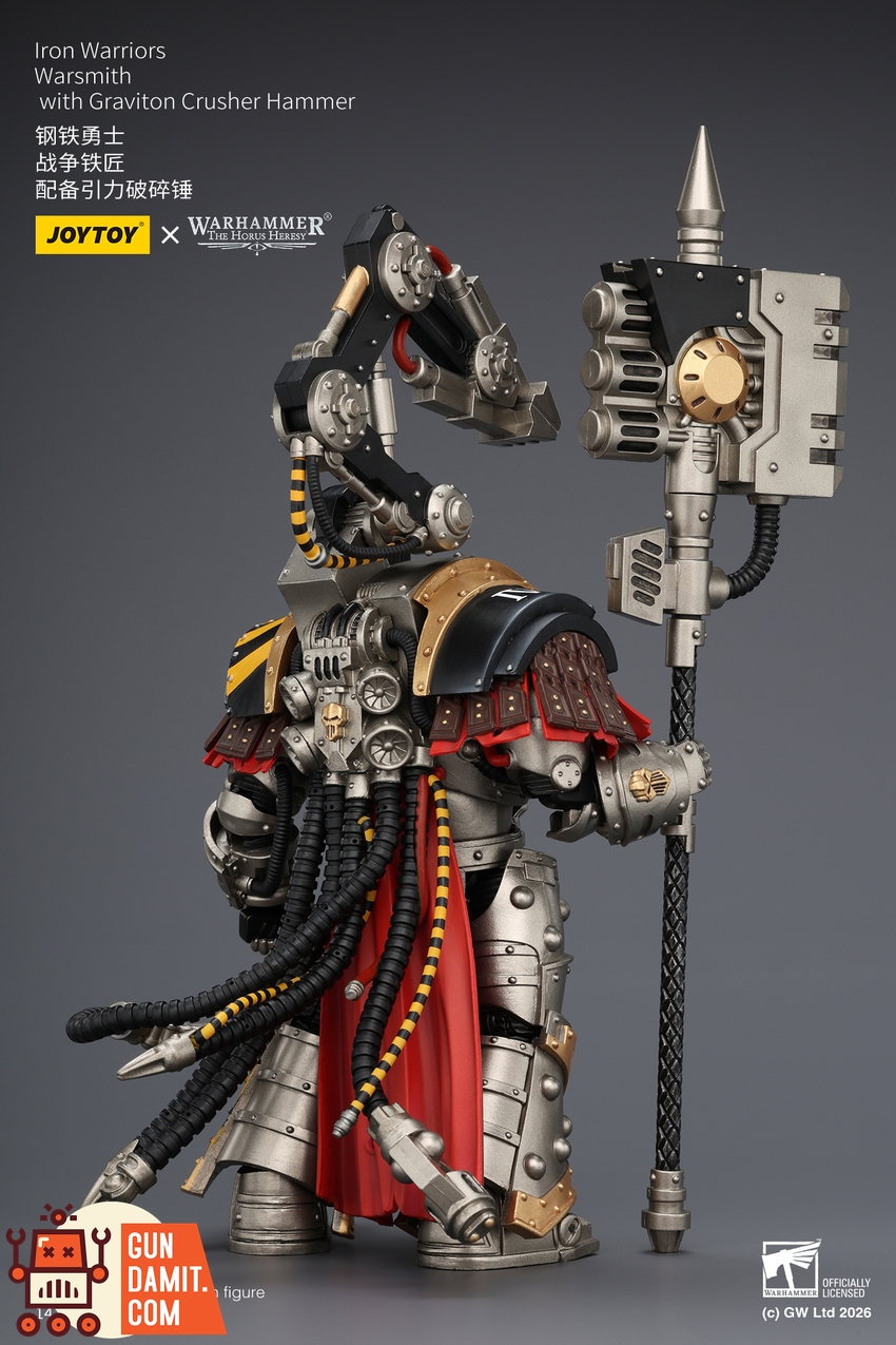 JoyToy JT04193 1/18 Warhammer The Horus Heresy Iron Warriors Warsmithwith Graviton Crusher Hammer - View 6 JoyToy JT04193 1/18 Warhammer The Horus Heresy Iron Warriors Warsmithwith Graviton Crusher Hammer - View 6