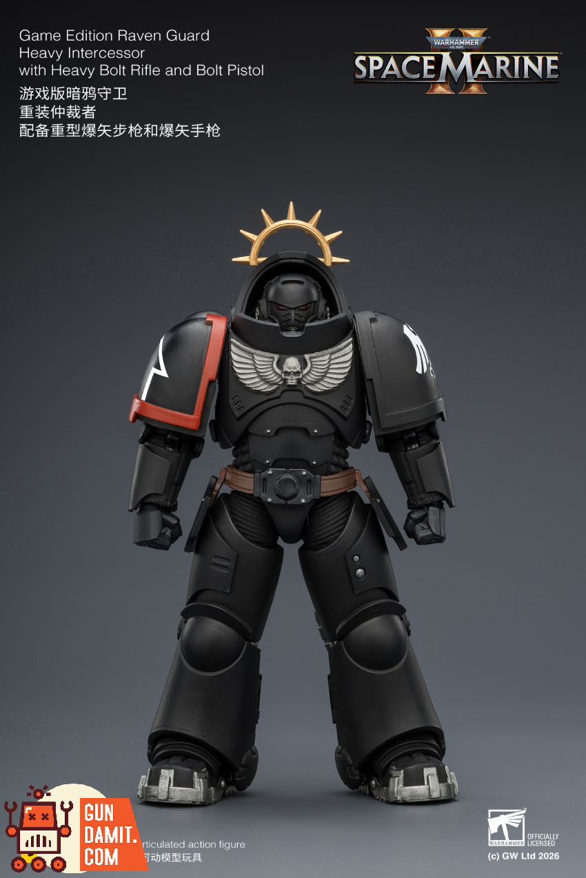 JoyToy JT03707 1/18 Warhammer 40K Game Edition Raven Guard Heavy Intercessor with Heavy Bolt Rifle and Bolt Pistol - View 1 JoyToy JT03707 1/18 Warhammer 40K Game Edition Raven Guard Heavy Intercessor with Heavy Bolt Rifle and Bolt Pistol - View 1