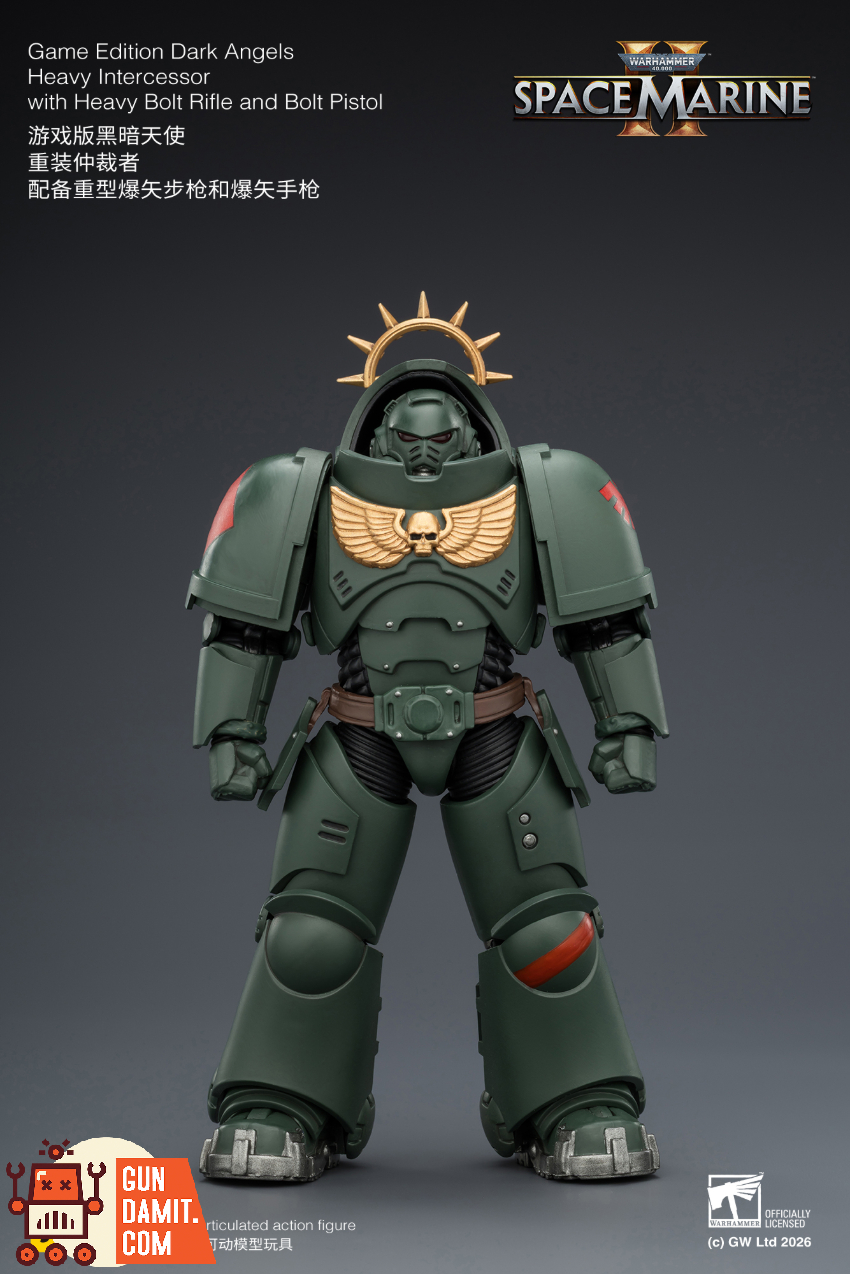 JoyToy JT03684 1/18 Warhammer 40K Game Edition Dark Angels Heavy Intercessor with Heavy Bolt Rifle and Bolt Pistol - View 1 JoyToy JT03684 1/18 Warhammer 40K Game Edition Dark Angels Heavy Intercessor with Heavy Bolt Rifle and Bolt Pistol - View 1