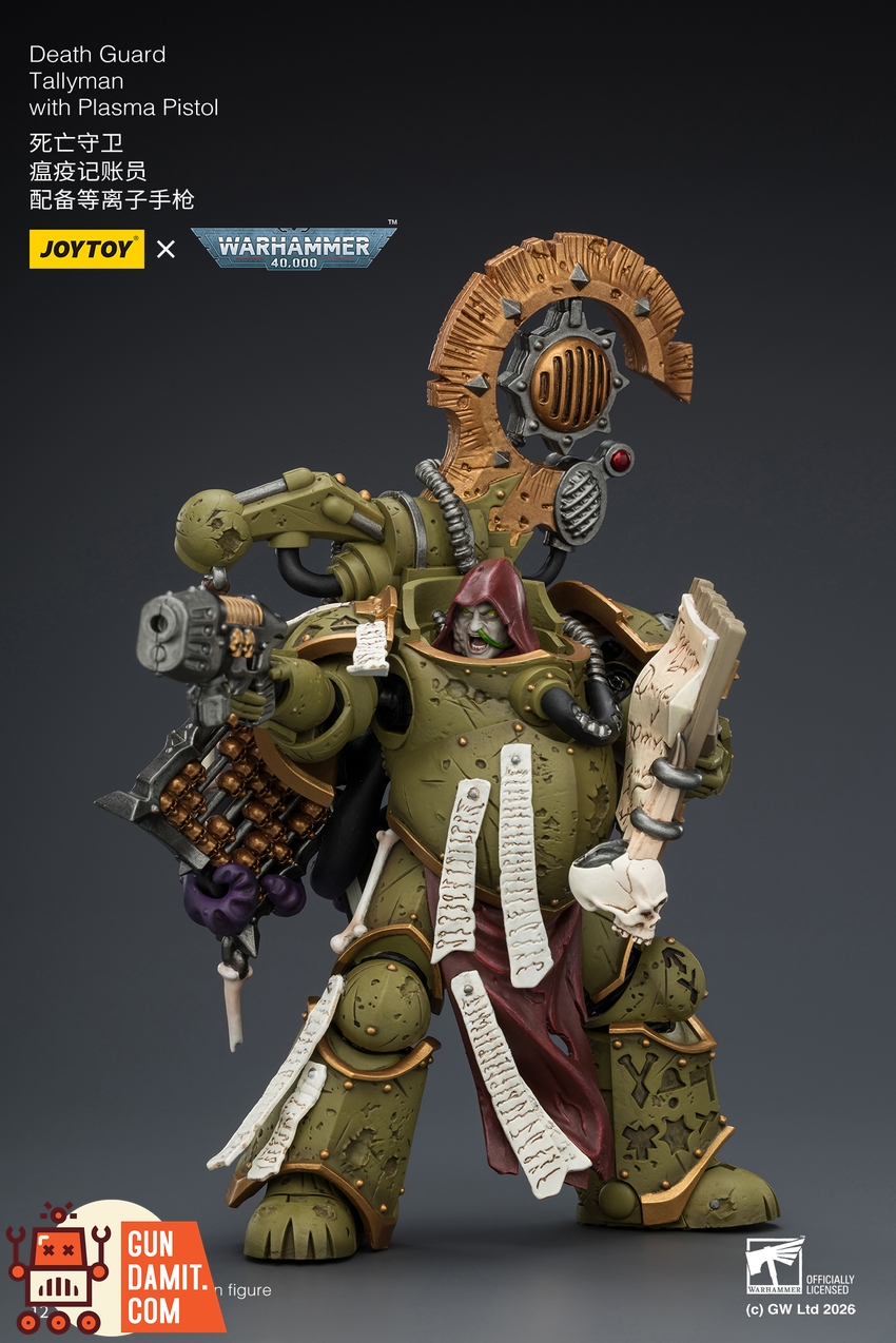 JoyToy JT04261 1/18 Warhammer 40K Death Guard Tallyman with Plasma Pistol - View 6 JoyToy JT04261 1/18 Warhammer 40K Death Guard Tallyman with Plasma Pistol - View 6