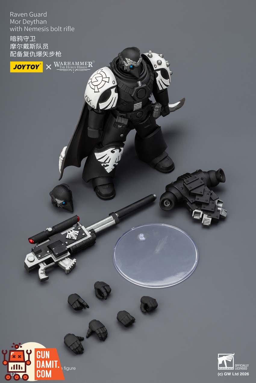 JoyToy JT03974 1/18 Warhammer The Horus Heresy Raven Guard Mor Deythan with Nemesis bolt rifle - View 9 JoyToy JT03974 1/18 Warhammer The Horus Heresy Raven Guard Mor Deythan with Nemesis bolt rifle - View 9