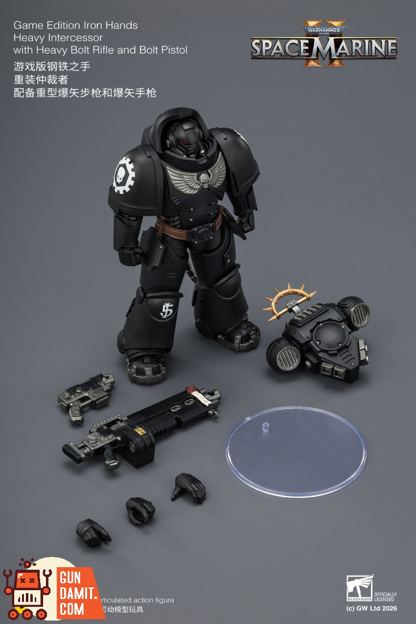 JoyToy JT03714 1/18 Warhammer 40K Game Edition Iron Hands Heavy Intercessor with Heavy Bolt Rifle and Bolt Pistol - View 9 JoyToy JT03714 1/18 Warhammer 40K Game Edition Iron Hands Heavy Intercessor with Heavy Bolt Rifle and Bolt Pistol - View 9