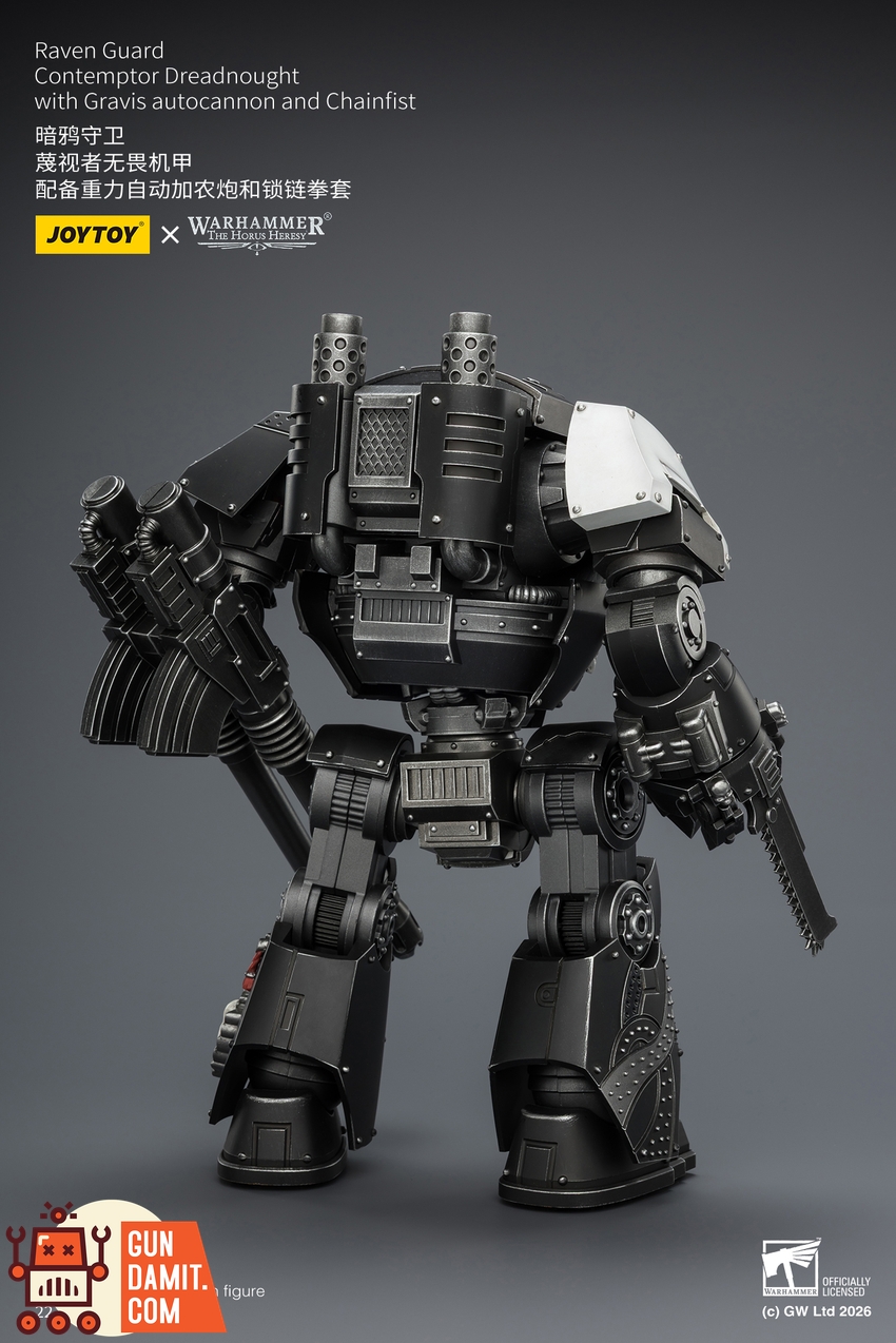 JoyToy JT04186 1/18 Warhammer The Horus Heresy Raven Guard Contemptor Dreadnought with Gravis autocannon and Chainfist - View 3 JoyToy JT04186 1/18 Warhammer The Horus Heresy Raven Guard Contemptor Dreadnought with Gravis autocannon and Chainfist - View 3