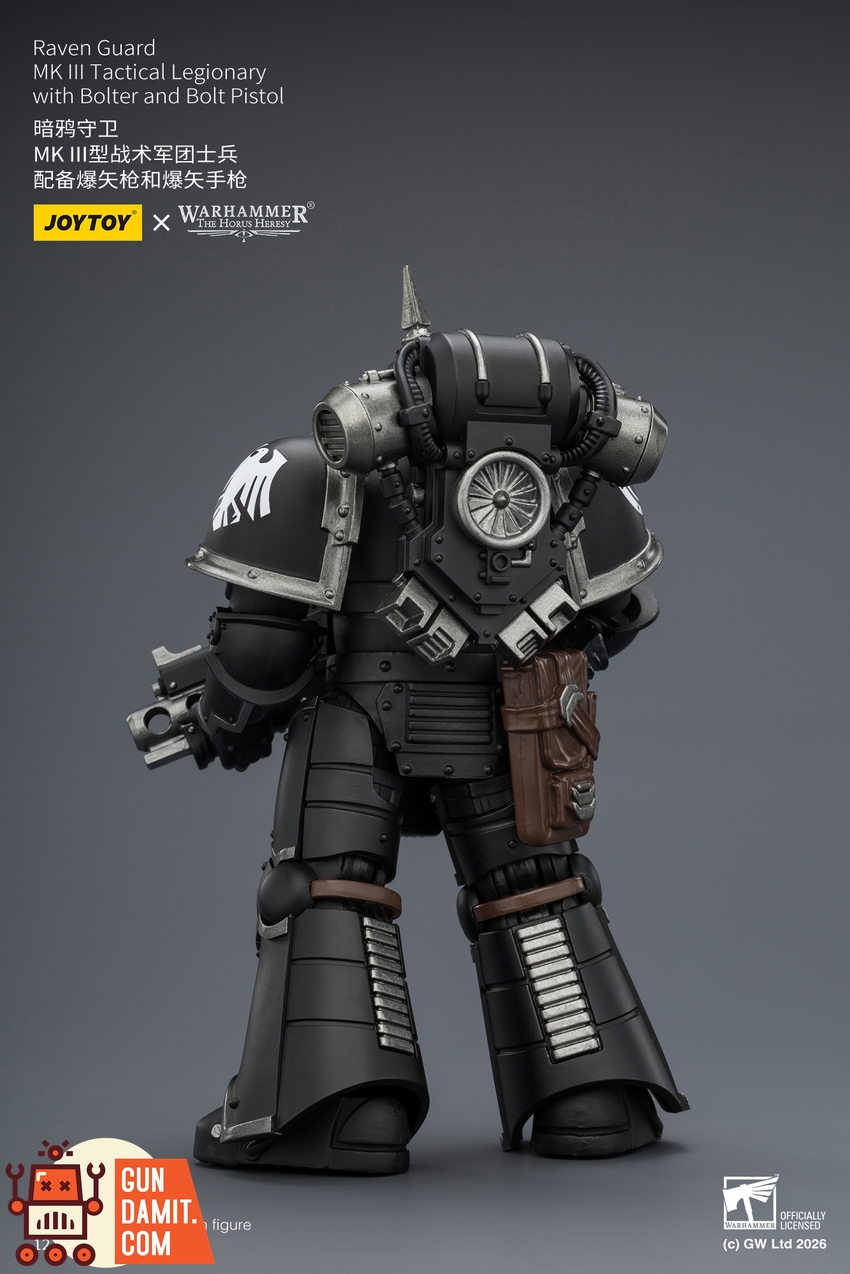 JoyToy JT03943 1/18 Warhammer The Horus Heresy Raven Guard MK III Tactical Legionary with Bolter and Bolt Pistol - View 4 JoyToy JT03943 1/18 Warhammer The Horus Heresy Raven Guard MK III Tactical Legionary with Bolter and Bolt Pistol - View 4