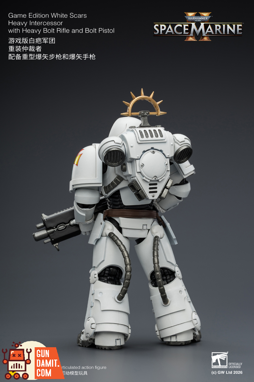 JoyToy JT03691 1/18 Warhammer 40K Game Edition White Scars Heavy Intercessor with Heavy Bolt Rifle and Bolt Pistol - View 4 JoyToy JT03691 1/18 Warhammer 40K Game Edition White Scars Heavy Intercessor with Heavy Bolt Rifle and Bolt Pistol - View 4