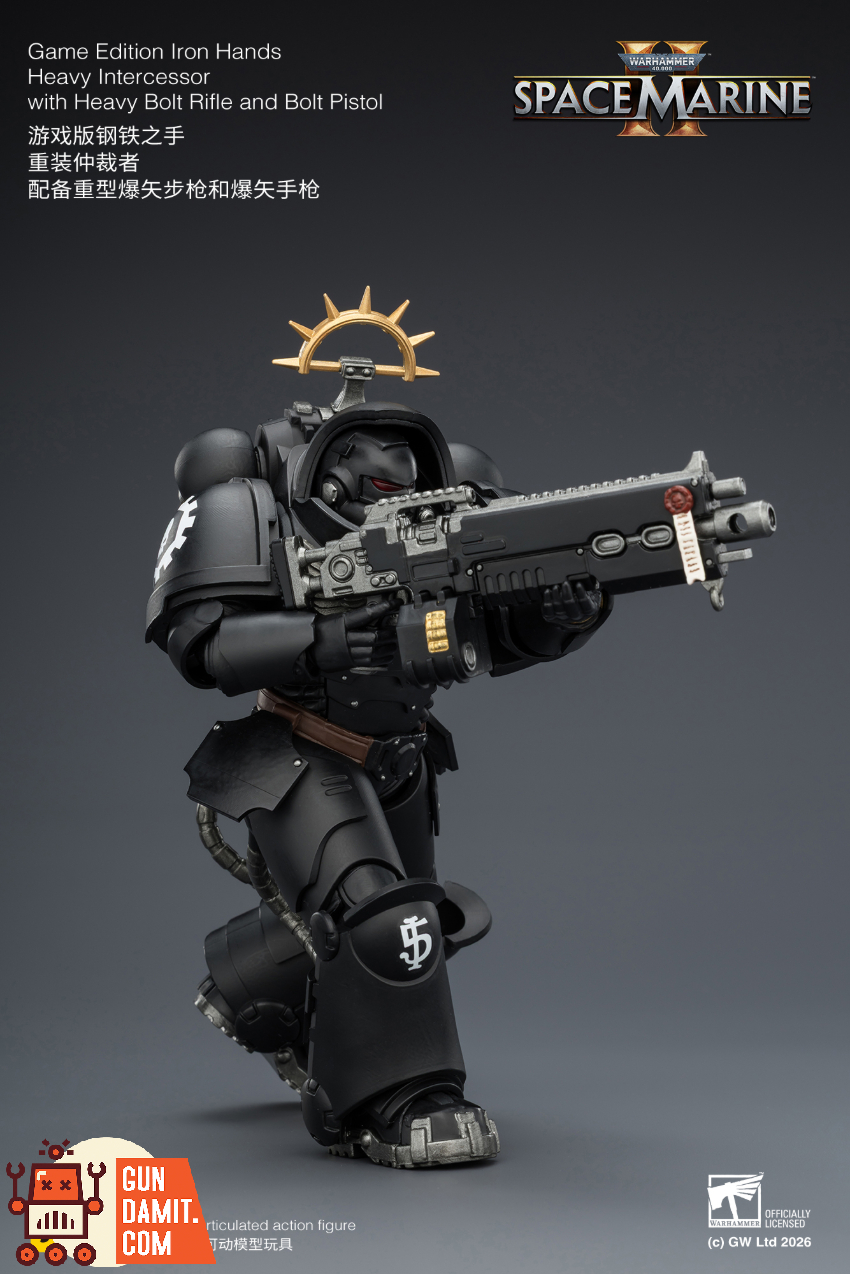 JoyToy JT03714 1/18 Warhammer 40K Game Edition Iron Hands Heavy Intercessor with Heavy Bolt Rifle and Bolt Pistol - View 7 JoyToy JT03714 1/18 Warhammer 40K Game Edition Iron Hands Heavy Intercessor with Heavy Bolt Rifle and Bolt Pistol - View 7