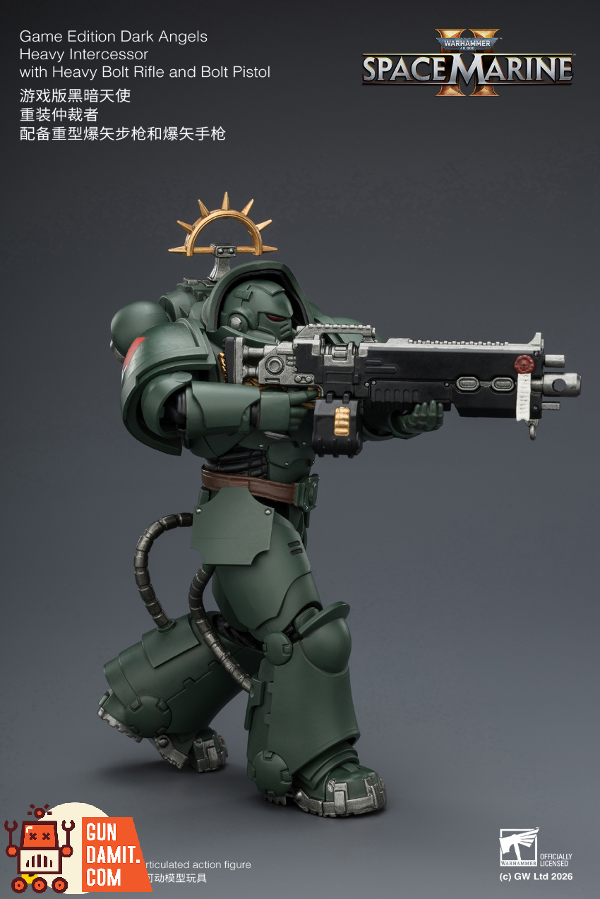 JoyToy JT03684 1/18 Warhammer 40K Game Edition Dark Angels Heavy Intercessor with Heavy Bolt Rifle and Bolt Pistol - View 7 JoyToy JT03684 1/18 Warhammer 40K Game Edition Dark Angels Heavy Intercessor with Heavy Bolt Rifle and Bolt Pistol - View 7