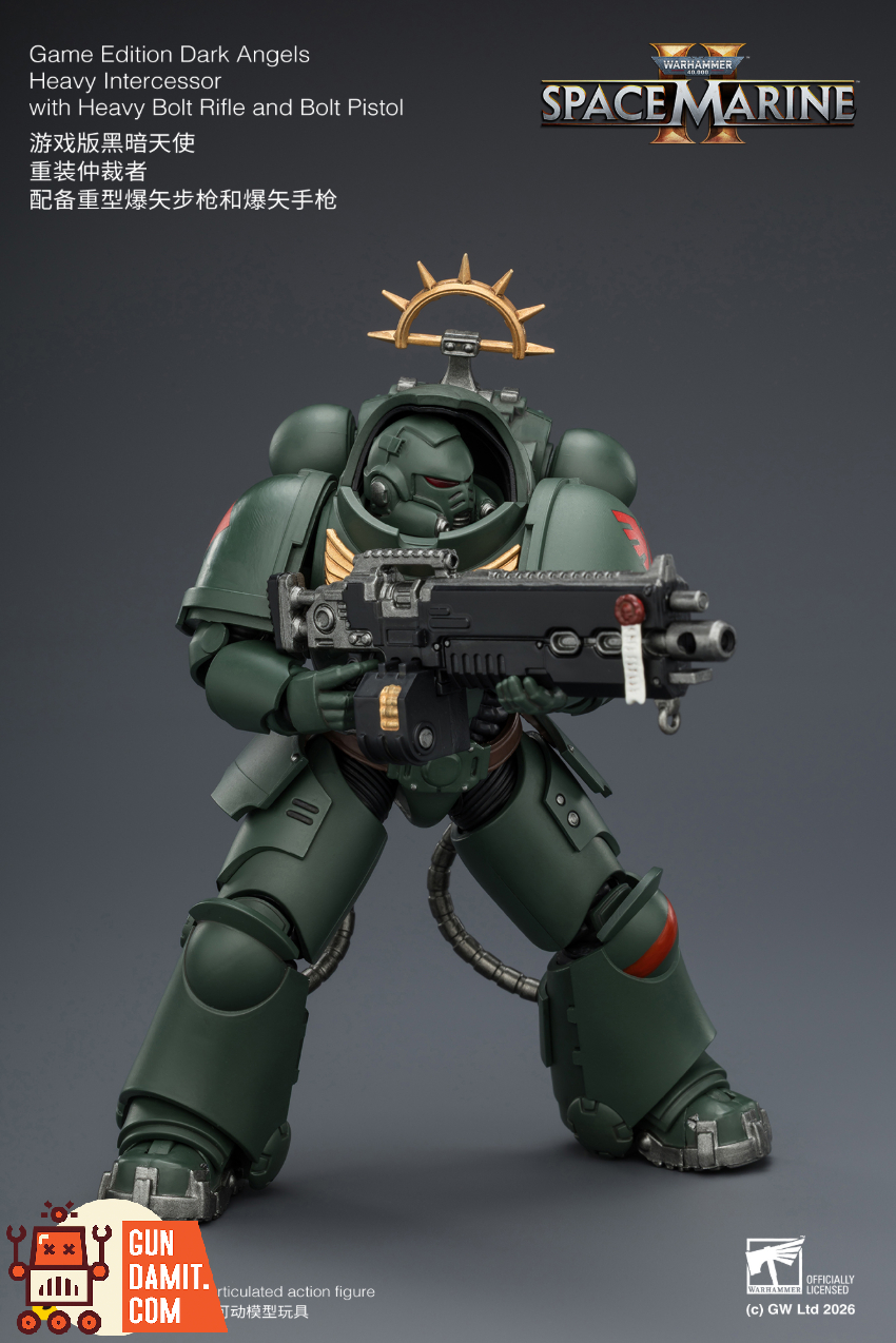 JoyToy JT03684 1/18 Warhammer 40K Game Edition Dark Angels Heavy Intercessor with Heavy Bolt Rifle and Bolt Pistol - View 6 JoyToy JT03684 1/18 Warhammer 40K Game Edition Dark Angels Heavy Intercessor with Heavy Bolt Rifle and Bolt Pistol - View 6