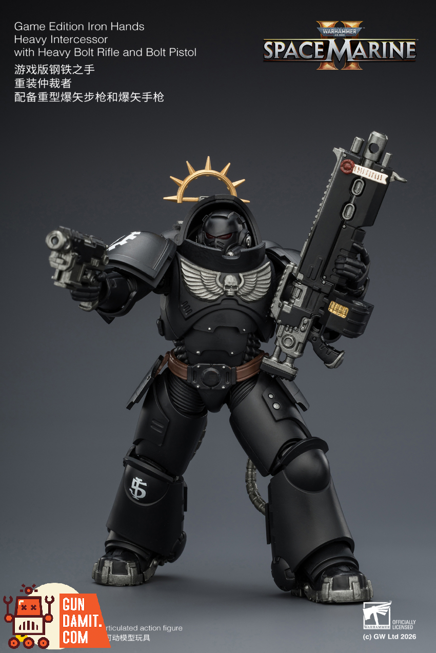 JoyToy JT03714 1/18 Warhammer 40K Game Edition Iron Hands Heavy Intercessor with Heavy Bolt Rifle and Bolt Pistol - View 8 JoyToy JT03714 1/18 Warhammer 40K Game Edition Iron Hands Heavy Intercessor with Heavy Bolt Rifle and Bolt Pistol - View 8