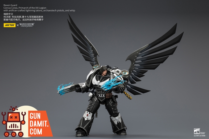 JoyToy JT04179 1/18 Warhammer The Horus Heresy Raven Guard Corvus Corax Primarch of the XIX Legion - View 9 JoyToy JT04179 1/18 Warhammer The Horus Heresy Raven Guard Corvus Corax Primarch of the XIX Legion - View 9
