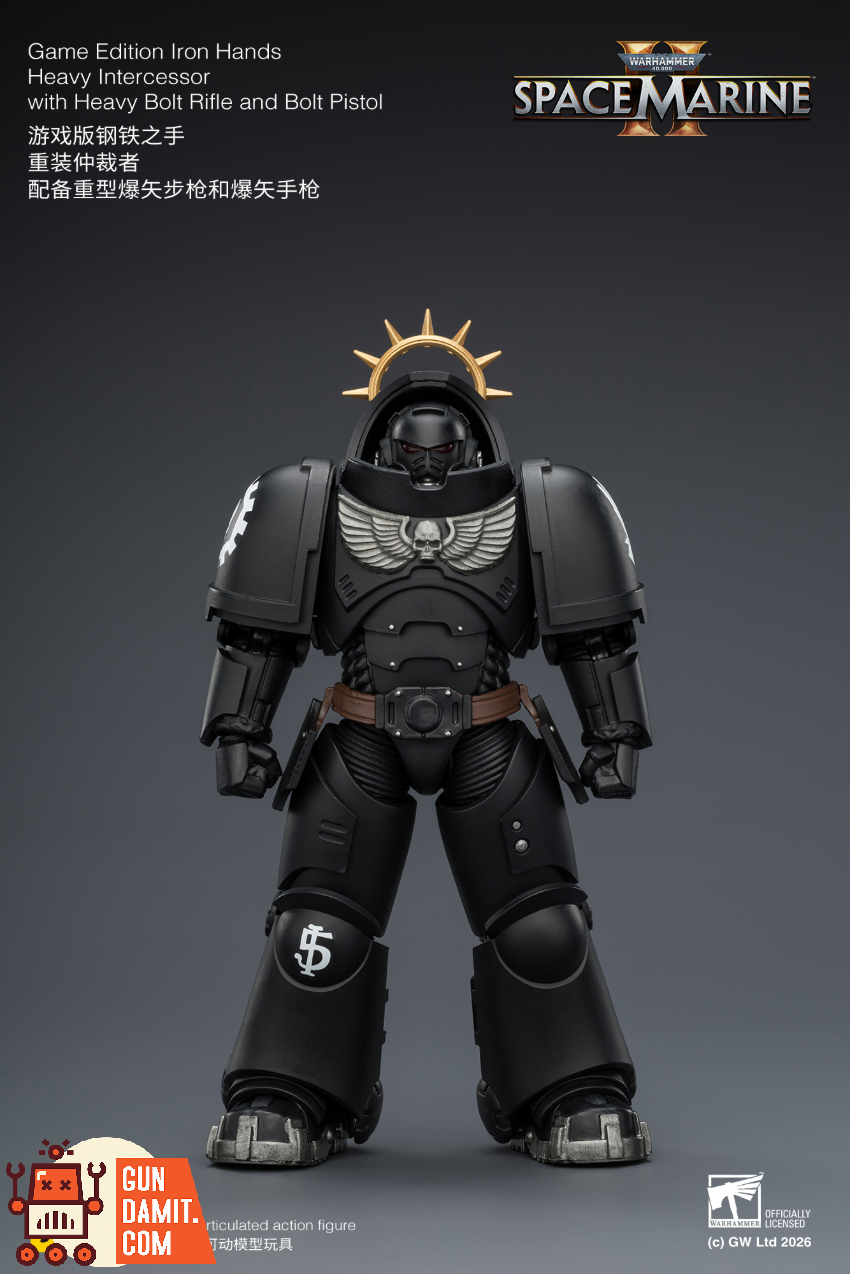 JoyToy JT03714 1/18 Warhammer 40K Game Edition Iron Hands Heavy Intercessor with Heavy Bolt Rifle and Bolt Pistol - View 1 JoyToy JT03714 1/18 Warhammer 40K Game Edition Iron Hands Heavy Intercessor with Heavy Bolt Rifle and Bolt Pistol - View 1