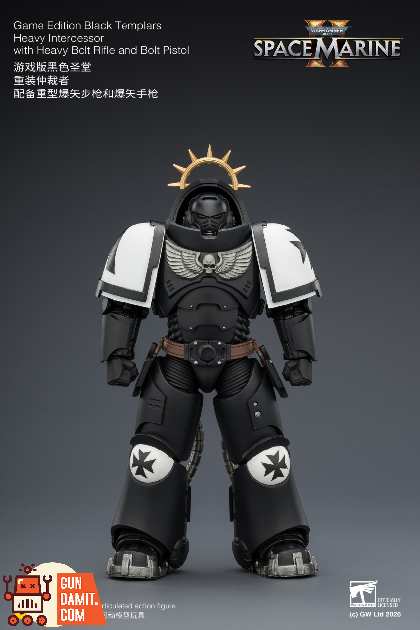 JoyToy JT03721 1/18 Warhammer 40K Game Edition Black Templars Heavy Intercessor with Heavy Bolt Rifle and Bolt Pistol - View 1 JoyToy JT03721 1/18 Warhammer 40K Game Edition Black Templars Heavy Intercessor with Heavy Bolt Rifle and Bolt Pistol - View 1