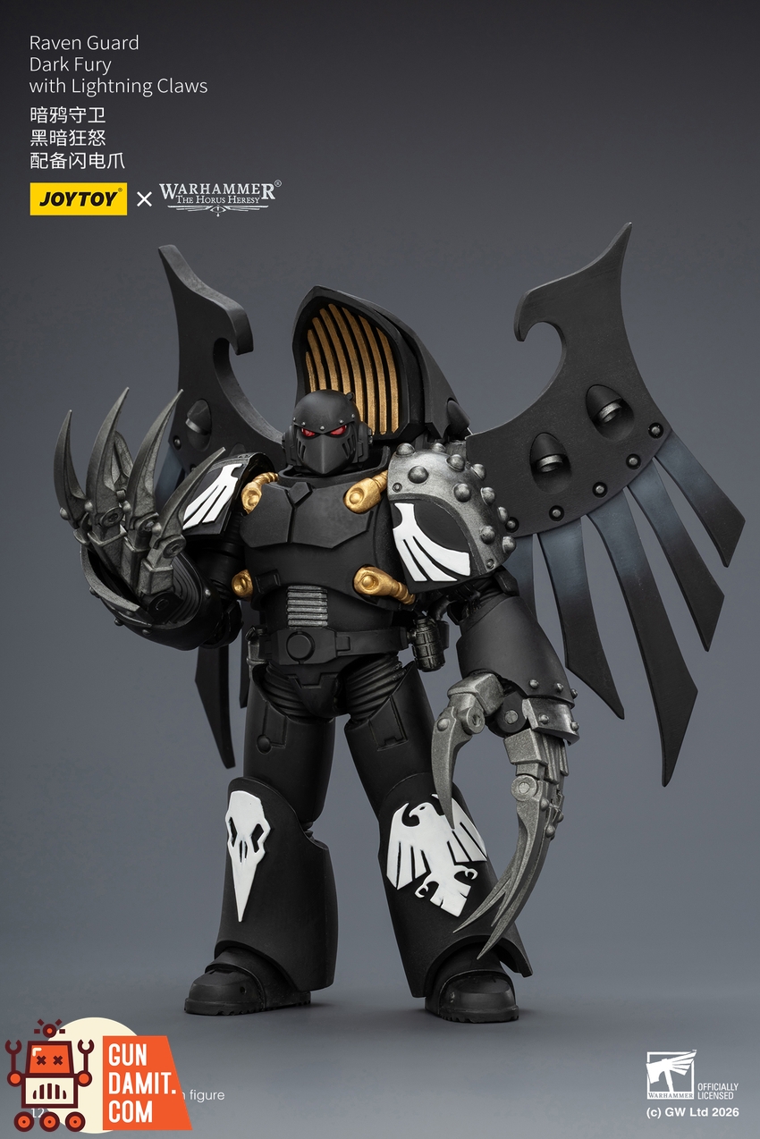 JoyToy JT04162 1/18 Warhammer The Horus Heresy Raven Guard Dark Fury with Lightning Claws - View 3 JoyToy JT04162 1/18 Warhammer The Horus Heresy Raven Guard Dark Fury with Lightning Claws - View 3