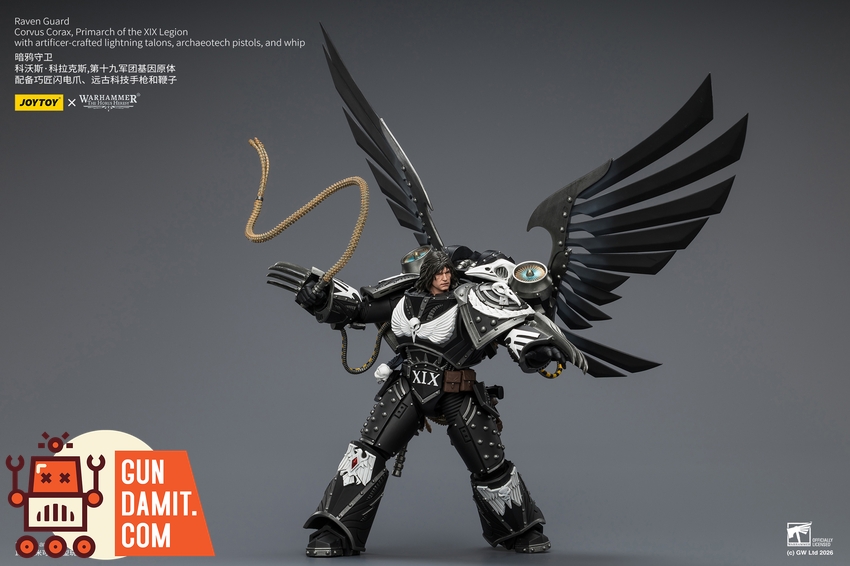 JoyToy JT04179 1/18 Warhammer The Horus Heresy Raven Guard Corvus Corax Primarch of the XIX Legion - View 6 JoyToy JT04179 1/18 Warhammer The Horus Heresy Raven Guard Corvus Corax Primarch of the XIX Legion - View 6