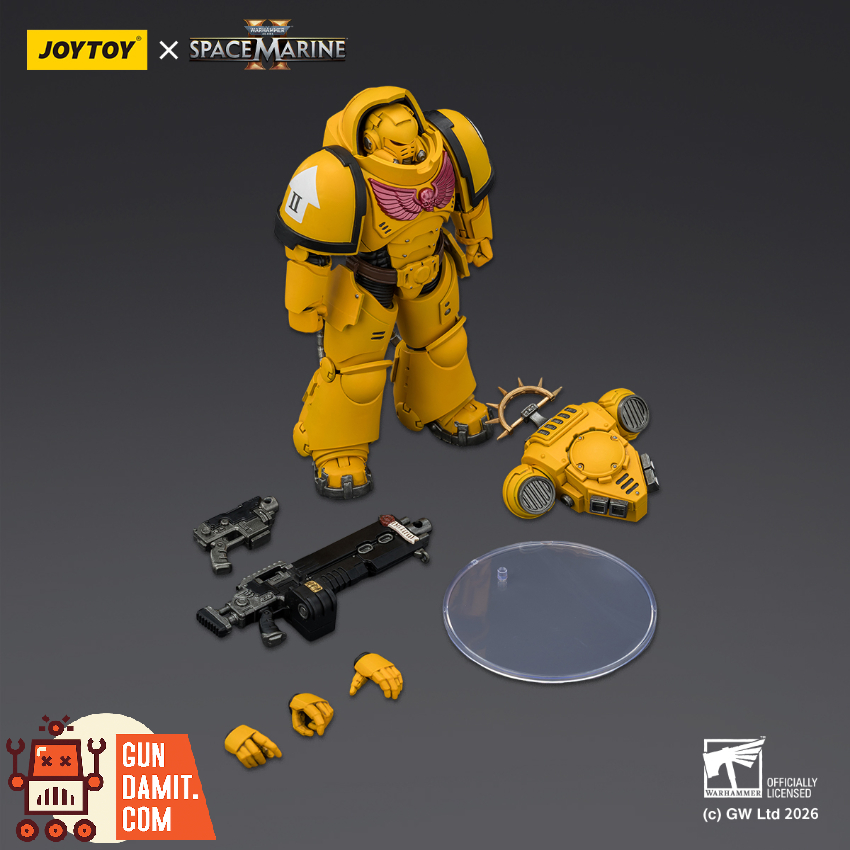 JoyToy JT03653 1/18 Warhammer 40K Game Edition Imperial Fists Heavy Intercessor with Heavy Bolt Rifle and Bolt Pistol - View 5 JoyToy JT03653 1/18 Warhammer 40K Game Edition Imperial Fists Heavy Intercessor with Heavy Bolt Rifle and Bolt Pistol - View 5