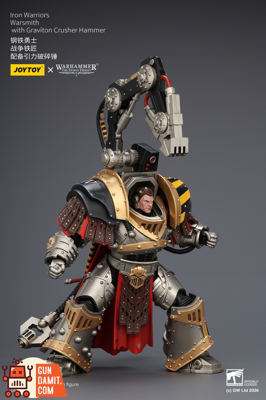 JoyToy JT04193 1/18 Warhammer The Horus Heresy Iron Warriors Warsmithwith Graviton Crusher Hammer - View 1 JoyToy JT04193 1/18 Warhammer The Horus Heresy Iron Warriors Warsmithwith Graviton Crusher Hammer - View 1