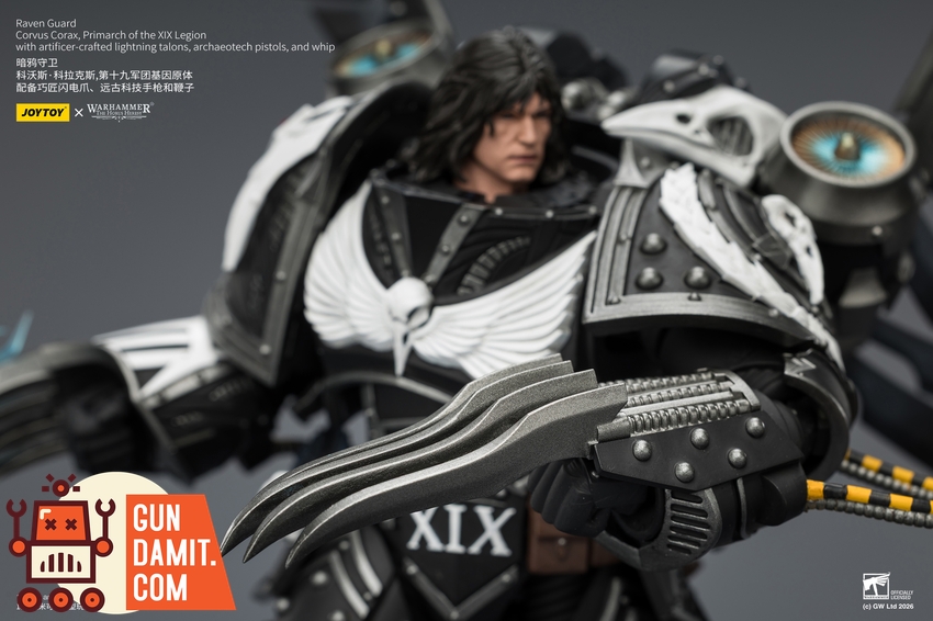 JoyToy JT04179 1/18 Warhammer The Horus Heresy Raven Guard Corvus Corax Primarch of the XIX Legion - View 11 JoyToy JT04179 1/18 Warhammer The Horus Heresy Raven Guard Corvus Corax Primarch of the XIX Legion - View 11