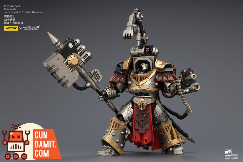 JoyToy JT04193 1/18 Warhammer The Horus Heresy Iron Warriors Warsmithwith Graviton Crusher Hammer - View 5 JoyToy JT04193 1/18 Warhammer The Horus Heresy Iron Warriors Warsmithwith Graviton Crusher Hammer - View 5