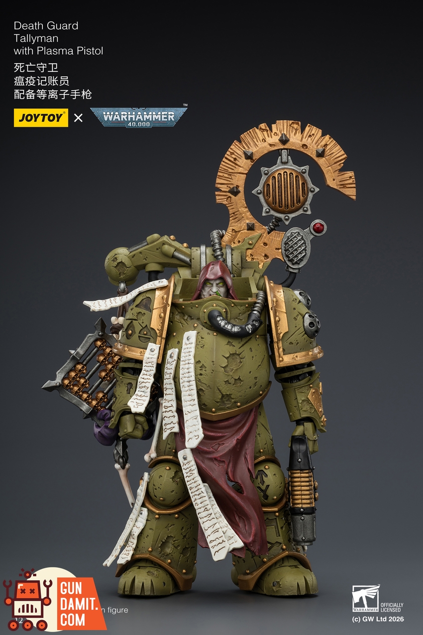JoyToy JT04261 1/18 Warhammer 40K Death Guard Tallyman with Plasma Pistol - View 2 JoyToy JT04261 1/18 Warhammer 40K Death Guard Tallyman with Plasma Pistol - View 2