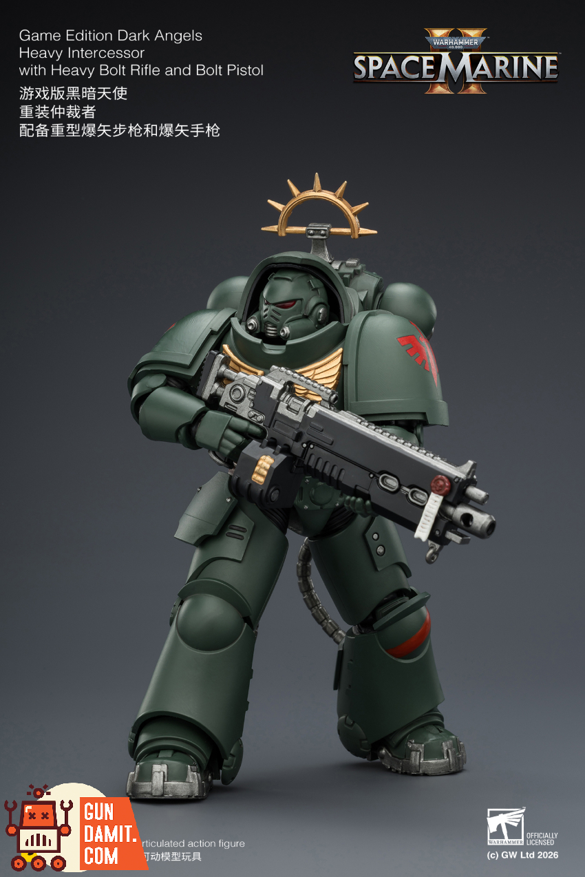 JoyToy JT03684 1/18 Warhammer 40K Game Edition Dark Angels Heavy Intercessor with Heavy Bolt Rifle and Bolt Pistol - View 5 JoyToy JT03684 1/18 Warhammer 40K Game Edition Dark Angels Heavy Intercessor with Heavy Bolt Rifle and Bolt Pistol - View 5