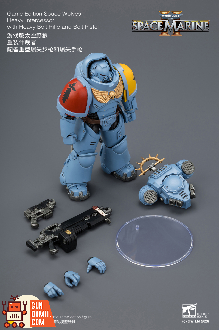 JoyToy JT03646 1/18 Warhammer 40K Game Edition Space Wolves Heavy Intercessor with Heavy Bolt Rifle and Bolt Pistol - View 9 JoyToy JT03646 1/18 Warhammer 40K Game Edition Space Wolves Heavy Intercessor with Heavy Bolt Rifle and Bolt Pistol - View 9