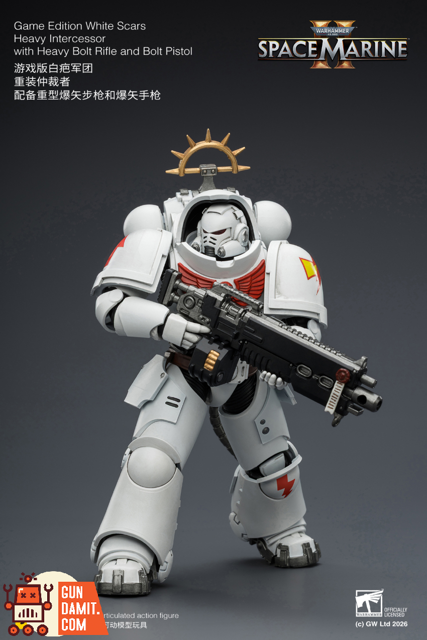 JoyToy JT03691 1/18 Warhammer 40K Game Edition White Scars Heavy Intercessor with Heavy Bolt Rifle and Bolt Pistol - View 7 JoyToy JT03691 1/18 Warhammer 40K Game Edition White Scars Heavy Intercessor with Heavy Bolt Rifle and Bolt Pistol - View 7