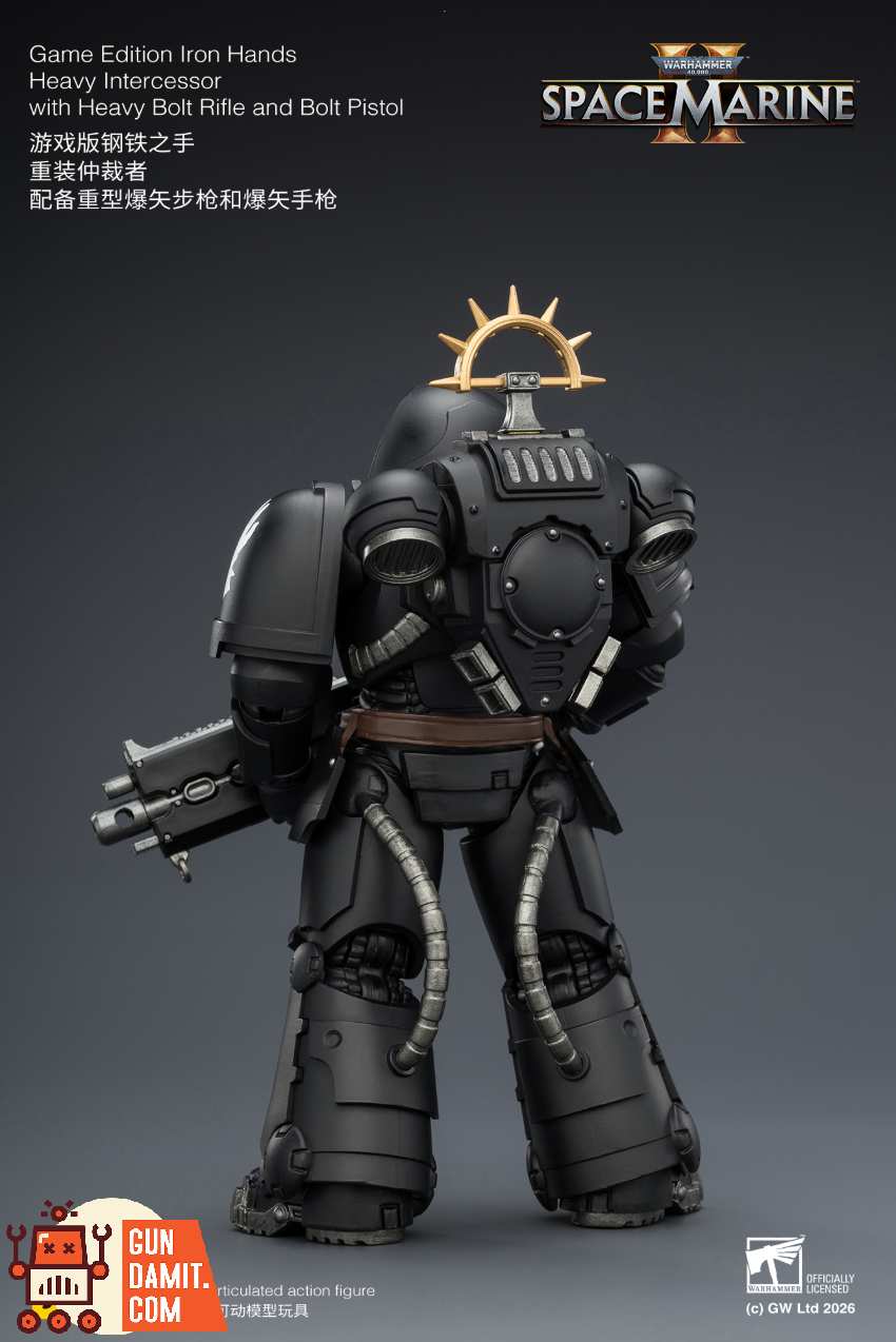 JoyToy JT03714 1/18 Warhammer 40K Game Edition Iron Hands Heavy Intercessor with Heavy Bolt Rifle and Bolt Pistol - View 4 JoyToy JT03714 1/18 Warhammer 40K Game Edition Iron Hands Heavy Intercessor with Heavy Bolt Rifle and Bolt Pistol - View 4