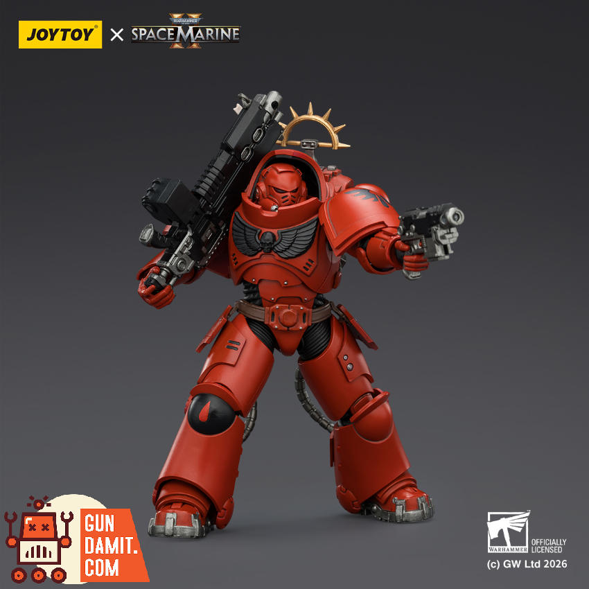 JoyToy JT03660 1/18 Warhammer 40K Game Edition Blood Angels Heavy Intercessor with Heavy Bolt Rifle and Bolt Pistol - View 4 JoyToy JT03660 1/18 Warhammer 40K Game Edition Blood Angels Heavy Intercessor with Heavy Bolt Rifle and Bolt Pistol - View 4