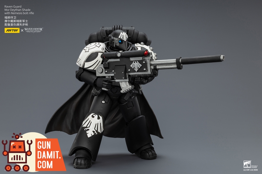JoyToy JT03967 1/18 Warhammer The Horus Heresy Raven Guard Mor Deythan Shade with Nemesis bolt rifle - View 5 JoyToy JT03967 1/18 Warhammer The Horus Heresy Raven Guard Mor Deythan Shade with Nemesis bolt rifle - View 5