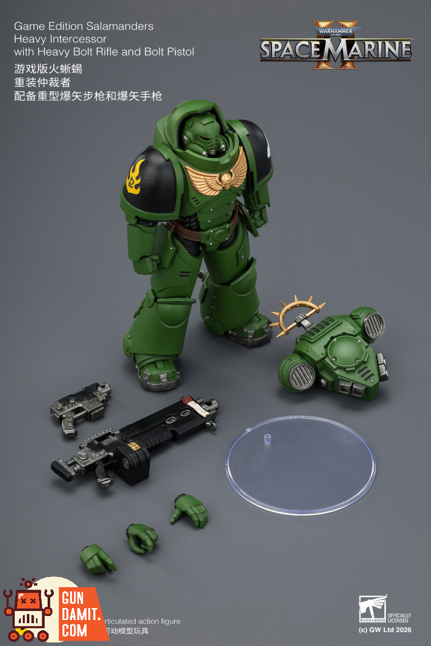 JoyToy JT03677 1/18 Warhammer 40K Game Edition Salamanders Heavy Intercessor with Heavy Bolt Rifle and Bolt Pistol - View 9 JoyToy JT03677 1/18 Warhammer 40K Game Edition Salamanders Heavy Intercessor with Heavy Bolt Rifle and Bolt Pistol - View 9