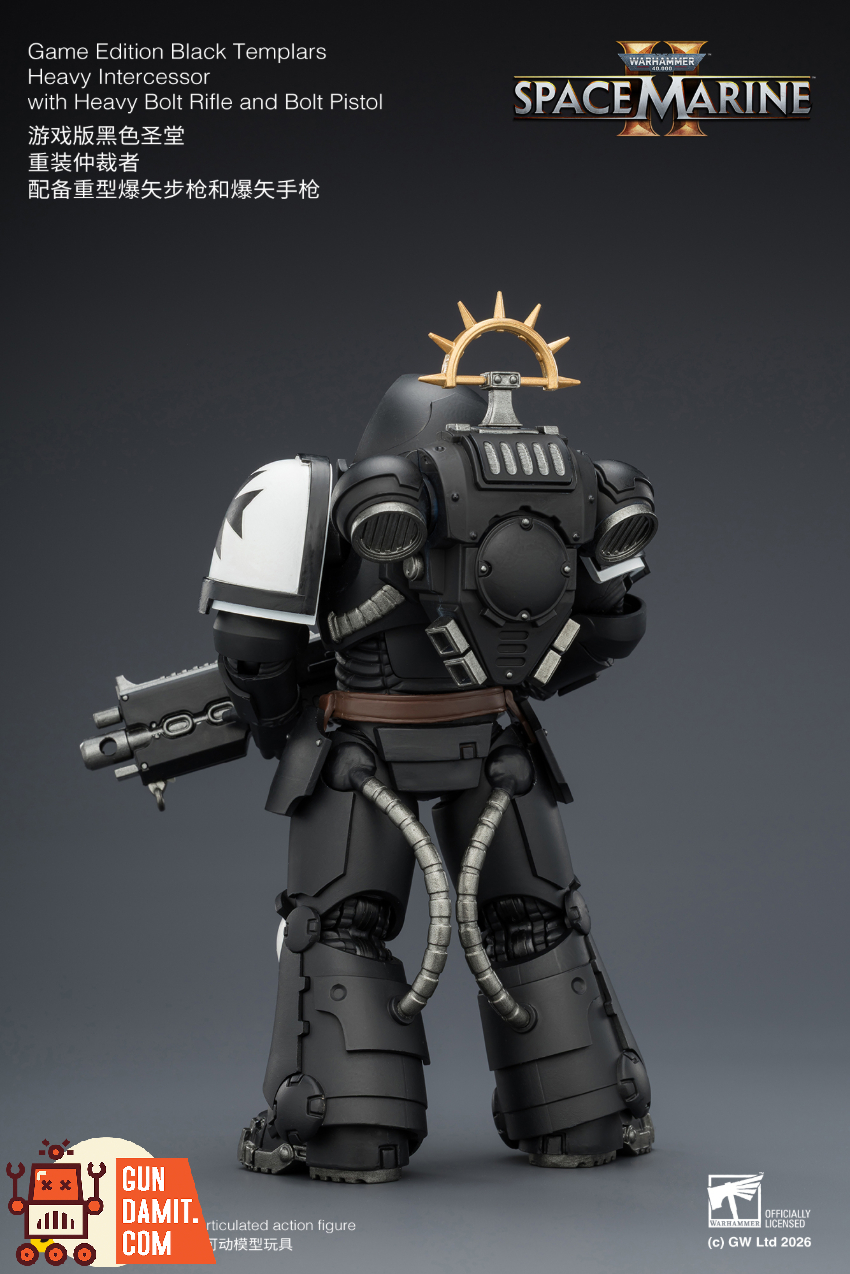 JoyToy JT03721 1/18 Warhammer 40K Game Edition Black Templars Heavy Intercessor with Heavy Bolt Rifle and Bolt Pistol - View 4 JoyToy JT03721 1/18 Warhammer 40K Game Edition Black Templars Heavy Intercessor with Heavy Bolt Rifle and Bolt Pistol - View 4