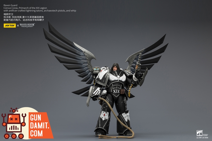 JoyToy JT04179 1/18 Warhammer The Horus Heresy Raven Guard Corvus Corax Primarch of the XIX Legion - View 3 JoyToy JT04179 1/18 Warhammer The Horus Heresy Raven Guard Corvus Corax Primarch of the XIX Legion - View 3
