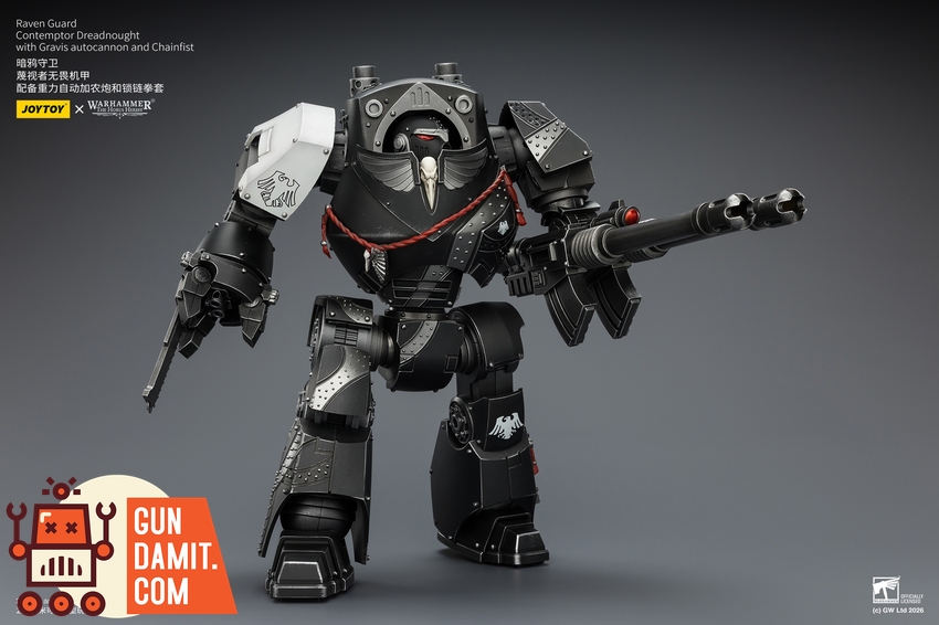 JoyToy JT04186 1/18 Warhammer The Horus Heresy Raven Guard Contemptor Dreadnought with Gravis autocannon and Chainfist - View 8 JoyToy JT04186 1/18 Warhammer The Horus Heresy Raven Guard Contemptor Dreadnought with Gravis autocannon and Chainfist - View 8
