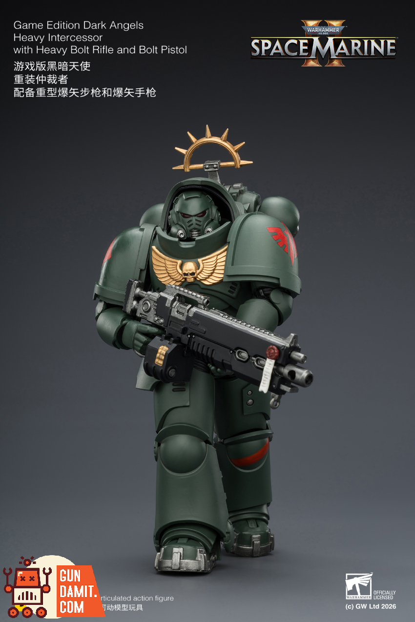 JoyToy JT03684 1/18 Warhammer 40K Game Edition Dark Angels Heavy Intercessor with Heavy Bolt Rifle and Bolt Pistol - View 9 JoyToy JT03684 1/18 Warhammer 40K Game Edition Dark Angels Heavy Intercessor with Heavy Bolt Rifle and Bolt Pistol - View 9