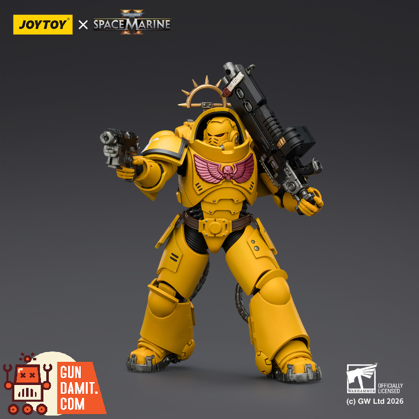 JoyToy JT03653 1/18 Warhammer 40K Game Edition Imperial Fists Heavy Intercessor with Heavy Bolt Rifle and Bolt Pistol - View 4 JoyToy JT03653 1/18 Warhammer 40K Game Edition Imperial Fists Heavy Intercessor with Heavy Bolt Rifle and Bolt Pistol - View 4