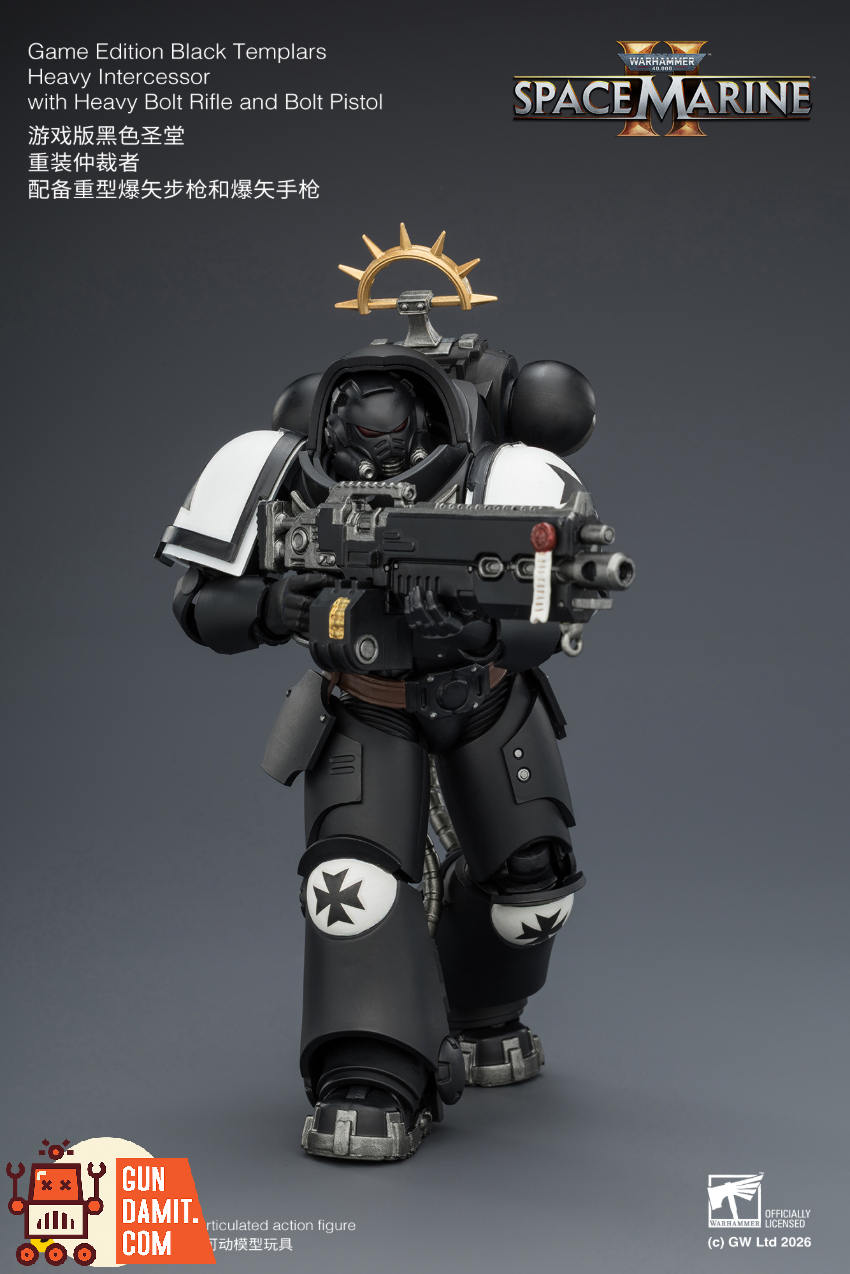 JoyToy JT03721 1/18 Warhammer 40K Game Edition Black Templars Heavy Intercessor with Heavy Bolt Rifle and Bolt Pistol - View 7 JoyToy JT03721 1/18 Warhammer 40K Game Edition Black Templars Heavy Intercessor with Heavy Bolt Rifle and Bolt Pistol - View 7