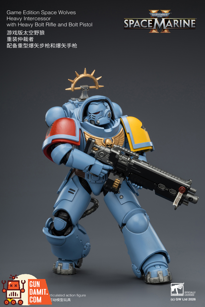 JoyToy JT03646 1/18 Warhammer 40K Game Edition Space Wolves Heavy Intercessor with Heavy Bolt Rifle and Bolt Pistol - View 6 JoyToy JT03646 1/18 Warhammer 40K Game Edition Space Wolves Heavy Intercessor with Heavy Bolt Rifle and Bolt Pistol - View 6