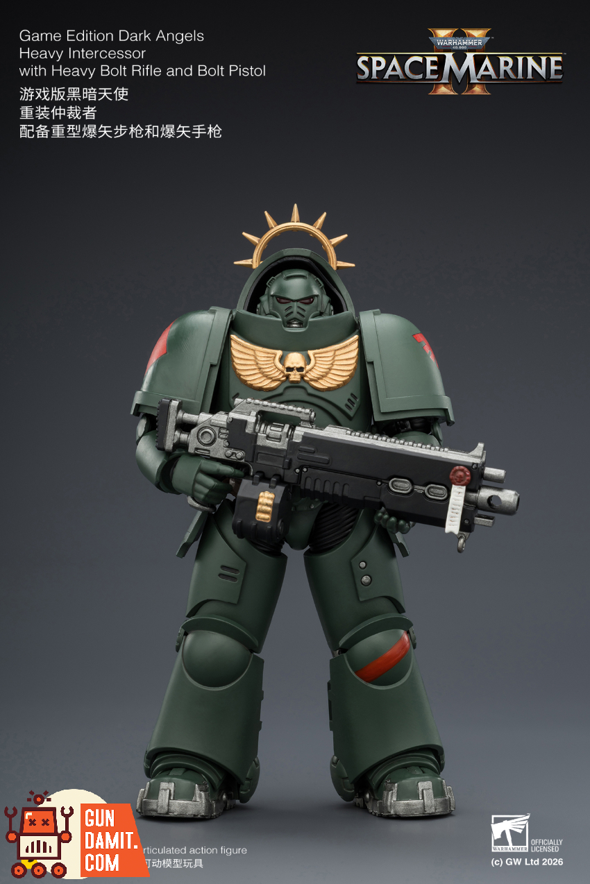 JoyToy JT03684 1/18 Warhammer 40K Game Edition Dark Angels Heavy Intercessor with Heavy Bolt Rifle and Bolt Pistol - View 2 JoyToy JT03684 1/18 Warhammer 40K Game Edition Dark Angels Heavy Intercessor with Heavy Bolt Rifle and Bolt Pistol - View 2