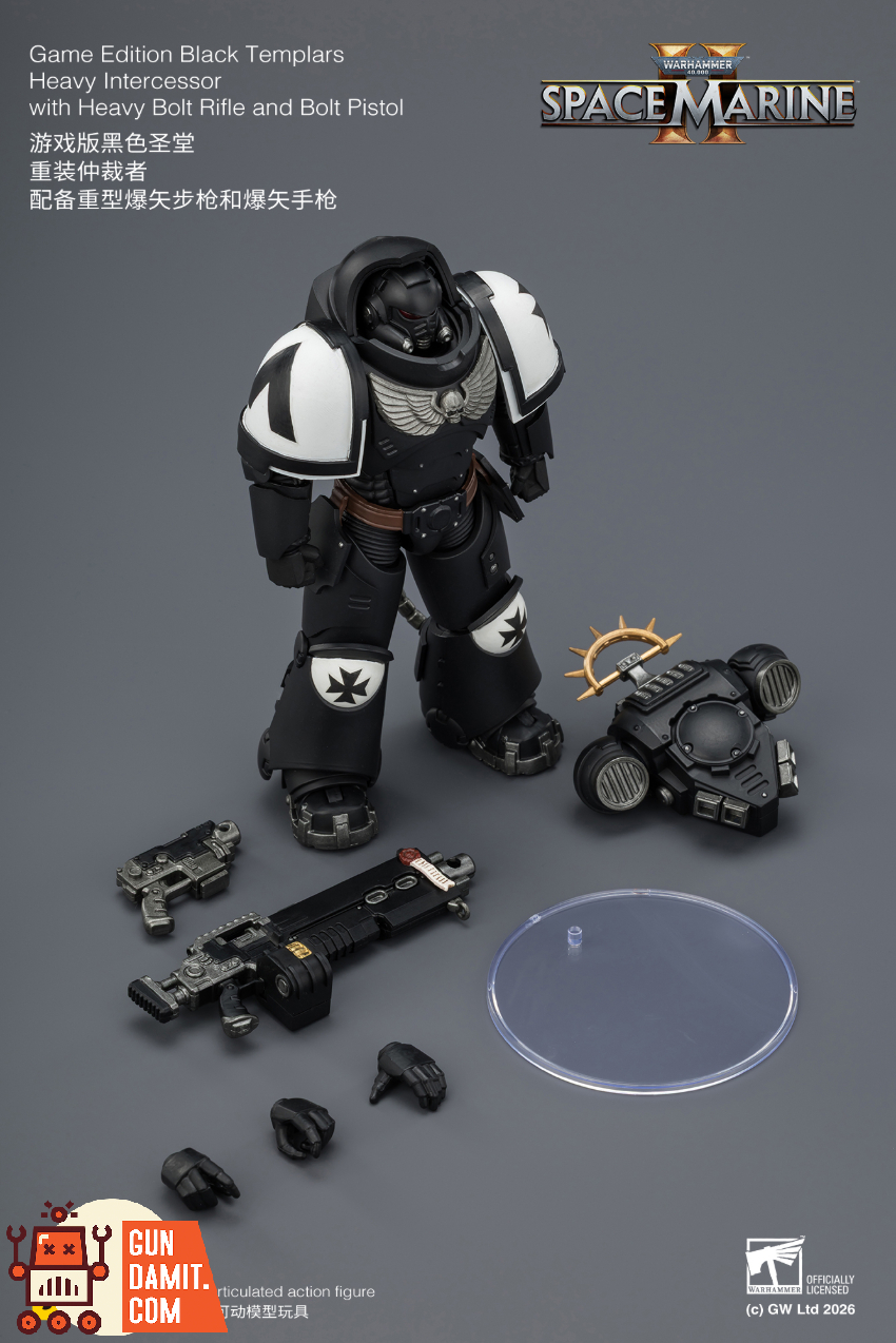 JoyToy JT03721 1/18 Warhammer 40K Game Edition Black Templars Heavy Intercessor with Heavy Bolt Rifle and Bolt Pistol - View 10 JoyToy JT03721 1/18 Warhammer 40K Game Edition Black Templars Heavy Intercessor with Heavy Bolt Rifle and Bolt Pistol - View 10
