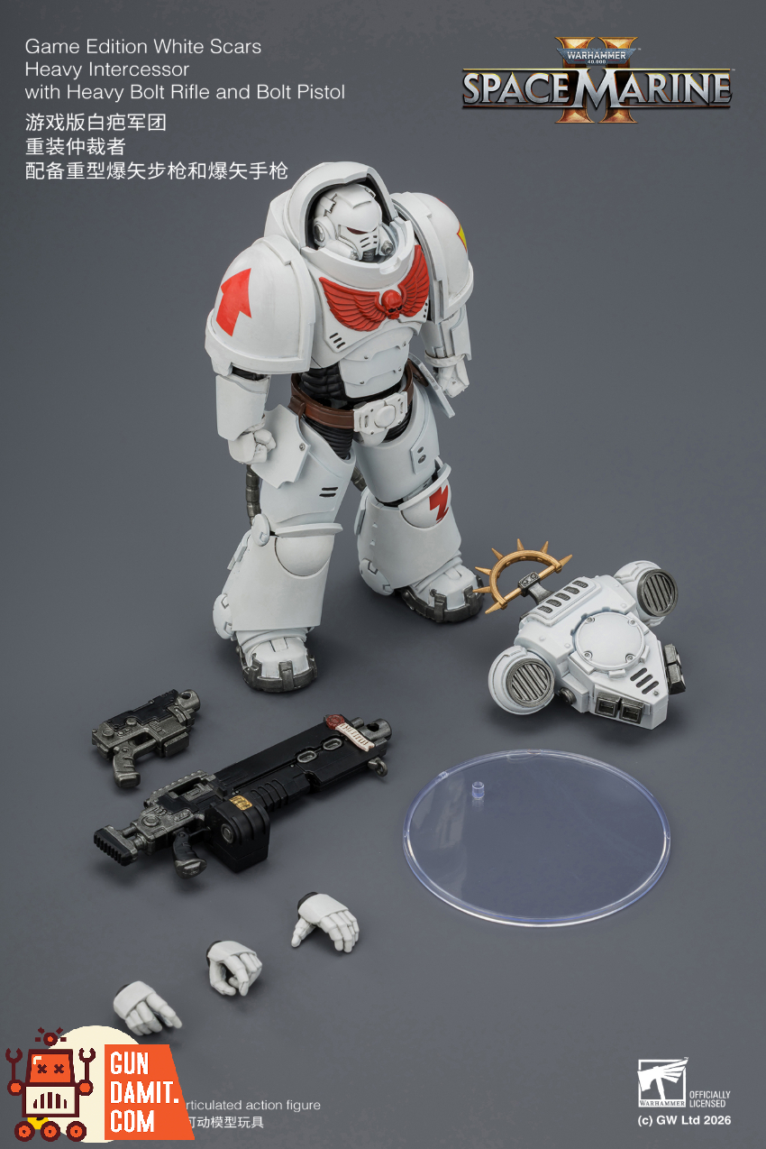 JoyToy JT03691 1/18 Warhammer 40K Game Edition White Scars Heavy Intercessor with Heavy Bolt Rifle and Bolt Pistol - View 9 JoyToy JT03691 1/18 Warhammer 40K Game Edition White Scars Heavy Intercessor with Heavy Bolt Rifle and Bolt Pistol - View 9