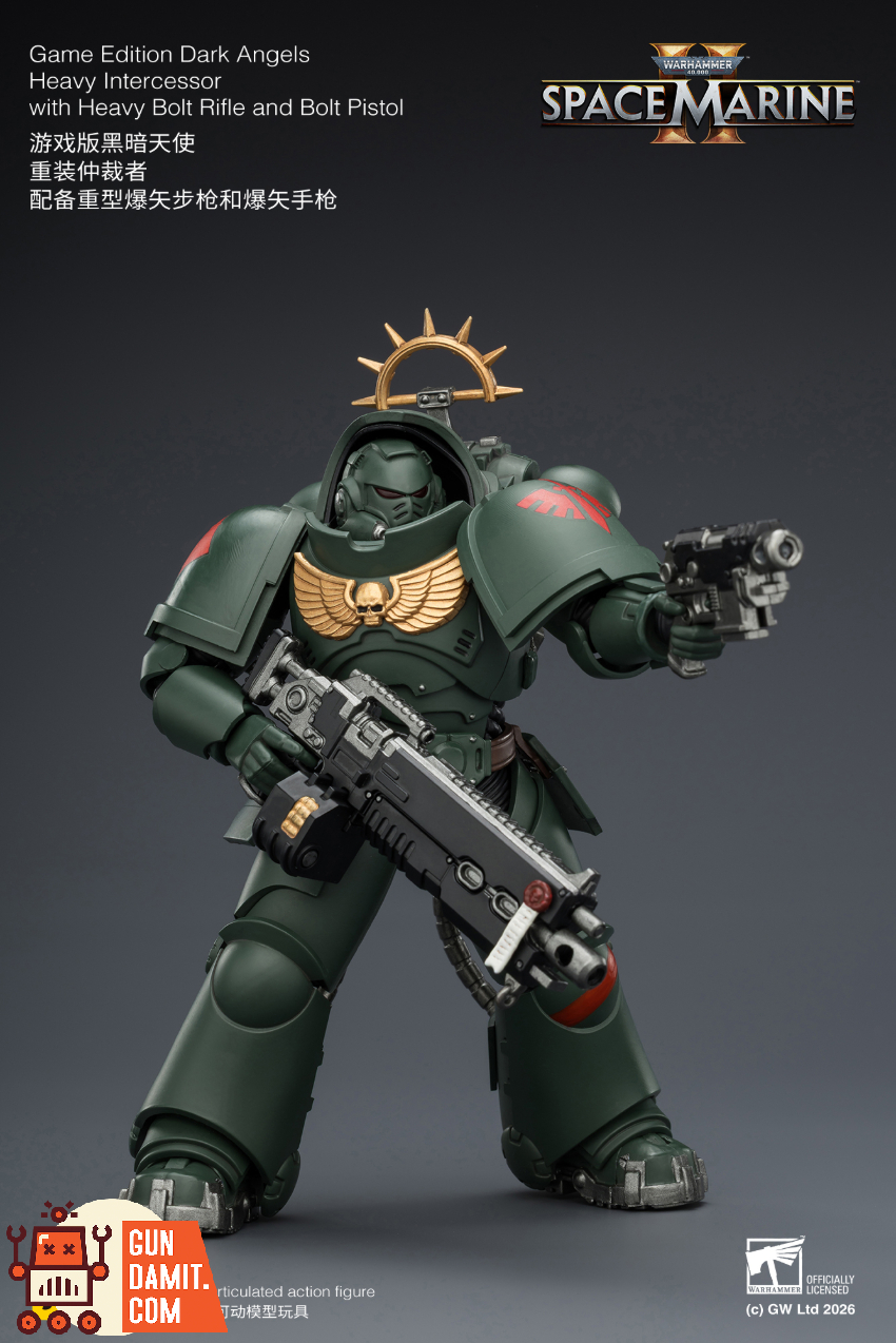 JoyToy JT03684 1/18 Warhammer 40K Game Edition Dark Angels Heavy Intercessor with Heavy Bolt Rifle and Bolt Pistol - View 10 JoyToy JT03684 1/18 Warhammer 40K Game Edition Dark Angels Heavy Intercessor with Heavy Bolt Rifle and Bolt Pistol - View 10