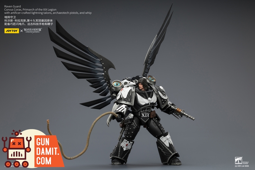 JoyToy JT04179 1/18 Warhammer The Horus Heresy Raven Guard Corvus Corax Primarch of the XIX Legion - View 5 JoyToy JT04179 1/18 Warhammer The Horus Heresy Raven Guard Corvus Corax Primarch of the XIX Legion - View 5