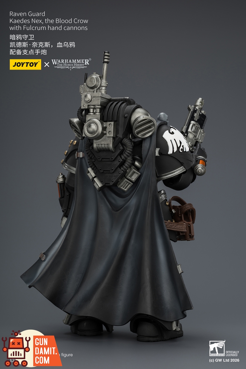 JoyToy JT04346 1/18 Warhammer The Horus Heresy Raven Guard Kaedes Nex, the Blood Crow with Fulcrum hand cannons - View 4 JoyToy JT04346 1/18 Warhammer The Horus Heresy Raven Guard Kaedes Nex, the Blood Crow with Fulcrum hand cannons - View 4